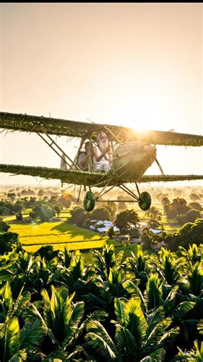 ✈️ Palm Leaves Se Bana Diya Aeroplane! | Budha Dada Ki Amazing Soch 🌿