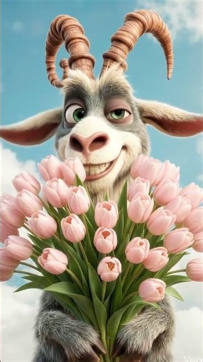 May your life be full of flowers and free of 'goats' 😁 #aianimation