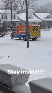 The ambulance got stuck in the snow!! It’s very bad out there!!! Stay home | Candy Red LLC