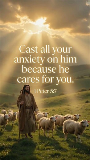 Cast all your anxiety on Him because He cares for you. 1 Peter 5:7 ✝️
