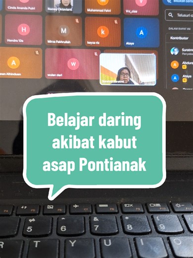 Belajar daring via Google Meet akibat kabut asap di Pontianak. Semoga segera bisa belajar offline kembali 🇮🇩🇮🇩🇮🇩 #belajardaring #kabutasap #pontianak #google #gmeet