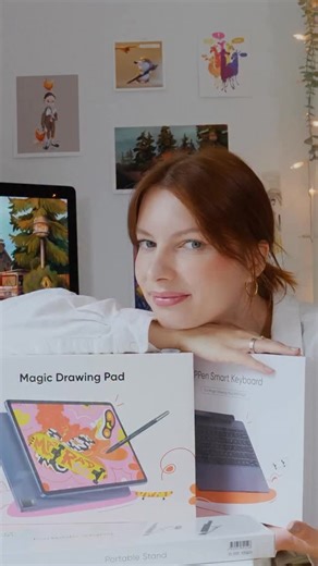 Hanna Tkachenko on Instagram: "Anzeige/✨ Exploring the XP-Pen Magic Drawing Pad ✨ I had so much fun unboxing and creating my very first illustration on this tablet! 🍂💛 🕯️ Special offer: Get 20% off the Magic Drawing Pad or Magic Note Pad with the code HANNA20 (valid until December 31, 2025) ✨ Link in Bio ❤️ *this product was kindly gifted by XP-Pen - all thoughts and opinions are completely my own."