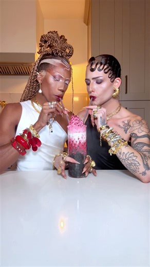 1.2M views · 30K reactions | Red Velvet Rose Cake Latte with Raspberry Rose Syrup and Whipped Cream milk #asmr #asmrsounds #asmrfood #asmrcooking #besties | The Goddess Boys | Facebook