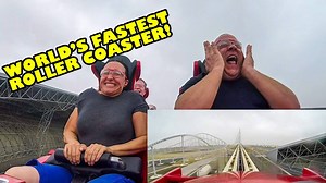 Watch Robb & Elissa Alvey from Theme Park Review ride the World's FASTEST Roller Coaster! Formula Rossa at Ferrari World in Abu Dhabi reaches speeds of 149MPH! | Theme Park Review