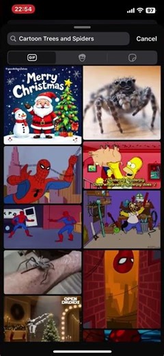 Cartoon Trees 🌴 and Spiders 🕷️ which are fake/aren’t real GIF