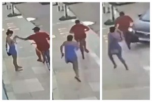 Instant Karma Gets Man Who Snatches Girl’s Cell Phone And Tries To Run Away: Watch