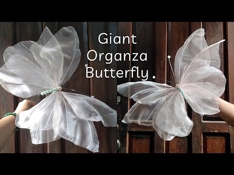 How to Make a Giant Organza Butterfly | Tutorial | For free-standing party decor set