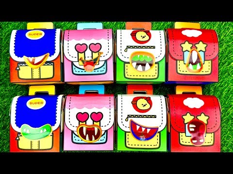 🎒Assembling 8 Cute Mini Backpack Paper Bags ✨ | Satisfying Crafting & DIY Fun! 🎨🧵#papercraft #diy