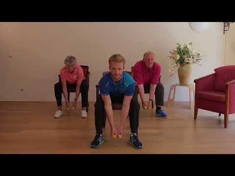 Cordaan in motion exercises with weights