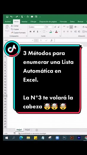 3 Métodos para Enumerar Listas Automáticas en Excel