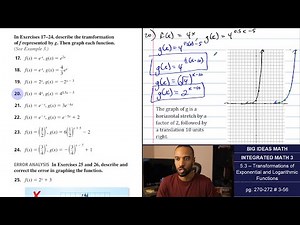 Big Ideas Math [IM3]: 5.3 - Transformations of Exponential and Log Functions (Lecture & Problem Set)
