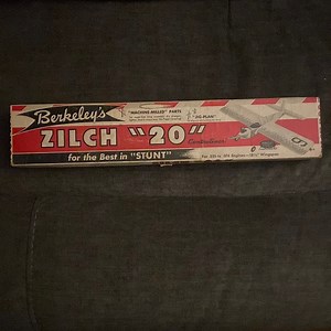 Berkeley’s Models Inc. Zilch “20” Vintage 1956 Control Line Kit No. 12-4