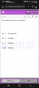 The central process unit is an example of:A. An output unit... | Filo