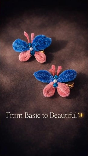 Day 16 of consistency🧿 Cute DIY Butterfly Clips🦋 #shorts #clips #challenge #viral
