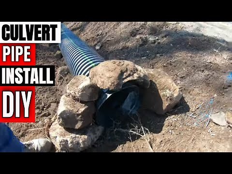 Installing a Culvert pipe with just a Skid loader Kubota 90-2 and Rock Grapple