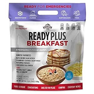 Augason Farms READY PLUS Breakfast Emergency Food Supply | 30-Year Shelf Life