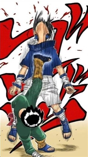Sasuke Learned the Hard Way: Talent is Not Enough 🦅 vs 🍃​#Sasuke #RockLee #NarutoClassic #Taijutsu