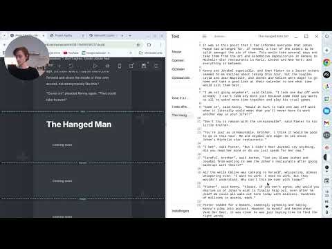 Editing the novel so far and posting it to a web page (4)