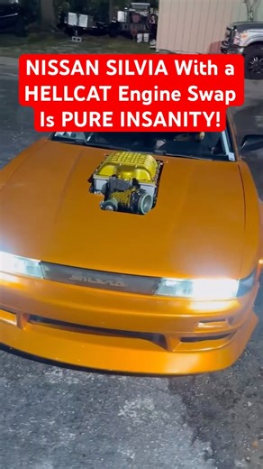 NISSAN SILVIA With a HELLCAT Engine Swap Is PURE INSANITY! #hellcat #nissan