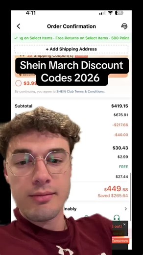 Stack Coupon Codes on SHEIN for March 2026