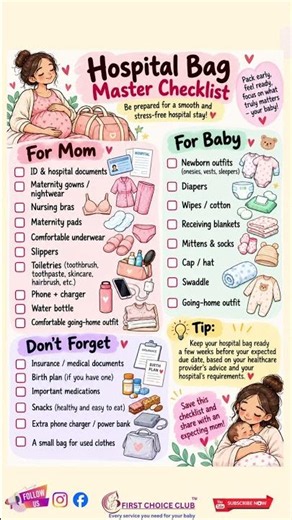 👜🤰 Hospital Bag Master Checklist!