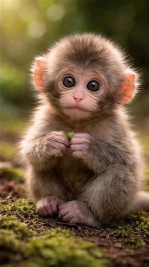 Cute Monkey Funny Moments | Cutest Laugh & Reactions!! #shorts #ai
