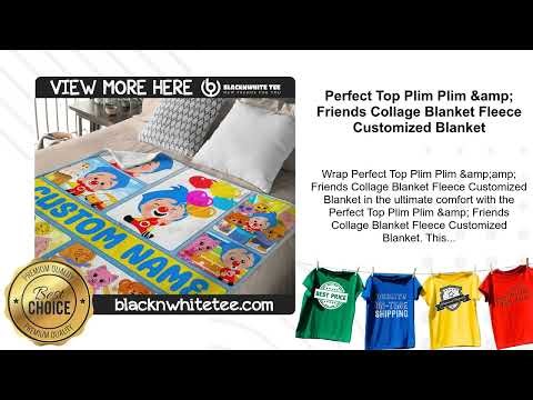 Perfect Top Plim Plim Friends Collage Blanket Fleece Customized Blanket