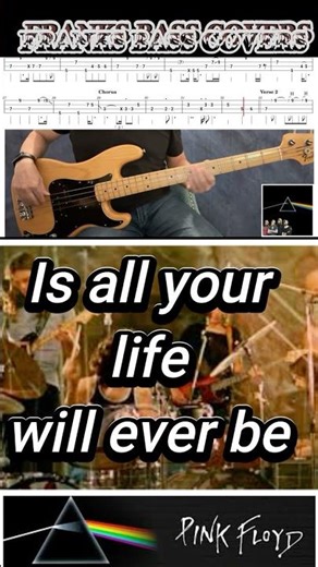 BREATHE (IN THE AIR) - PINK FLOYD | FRANKS BASS COVERS #shorts2025