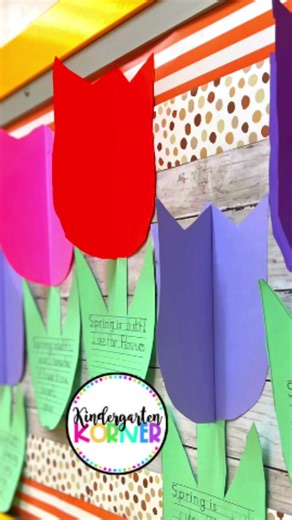 My favorite SPRING activities for kindergarten and first grade 🌷Each activity includes a differentiated writing or math activity plus a custom craft to match. #tiktokteacher #teachertiktok #spring #teachertok #bulletinboards