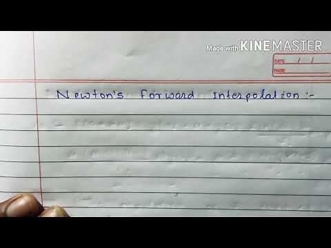 newton forward interpolation method || forward interpolation method in hindi