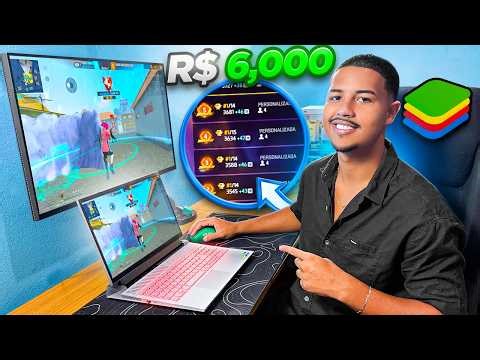 JOGANDO APOSTADO NO MEU NOTEBOOK GAMER NOVO DE R$6.000! FREE FIRE