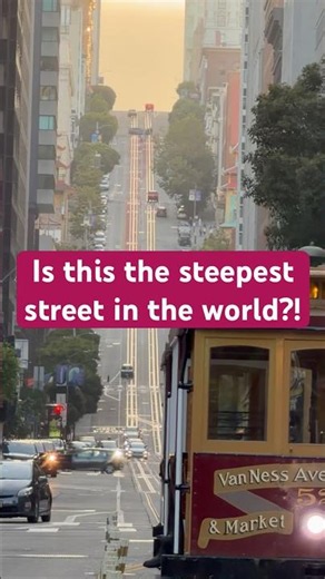San Francisco street is the steepest street in the world? #california #vlog #travel #city #cityscape