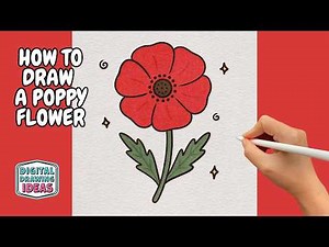 How to Draw a Poppy Flower | Easy Drawing Tutorial