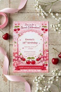 Girls Birthday Invitations - Etsy Canada