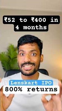 Rs 52 to Rs 400 in 5 months - Lenskart IPO | DON'T LOSE YOUR MONEY