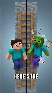 Can a zombie climb ladders? #shorts #minecraft, #walkingdead