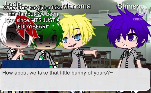 for those who don’t know the teddy bear is the last thing he had before kid bakugo died . Gacha was a weird place #mha #?gach️a2020 #bhna #2020mha #bakudeku