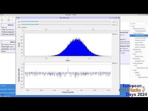 GNU Radio Companion 3.10 user tutorial 2/3 (J.-M Friedt, European GNU Radio Days 2024)