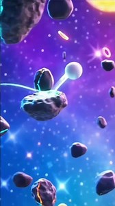 Alien Playing Golf On An Asteroid In Space