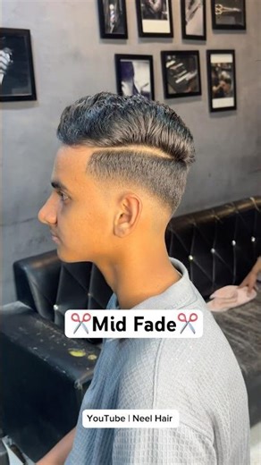 Mid Fade Haircut Tutorial ✂️#midfade #shorts
