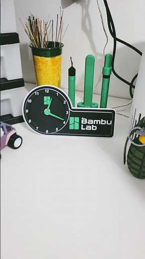 3D printed Bambu Lab Desk Clock Kit 011 design by FAM-prints. #kit011 #3dprints #bambulab #clock
