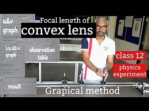 To determine focal length of convex lens । Class 12 physics practical observation table and graph