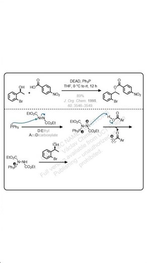 Mitsunobu reaction #organicchemistry #chemistry #science