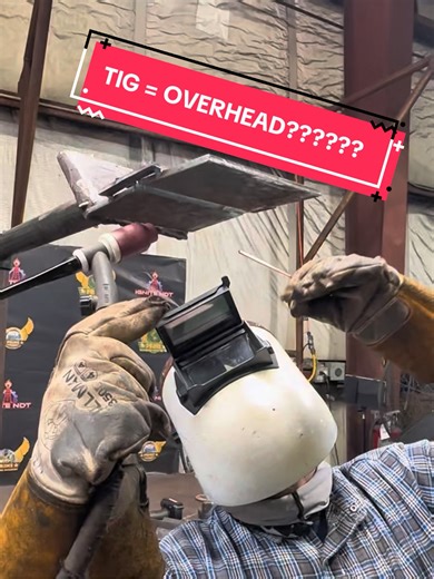 Just a little overhead welding using tig process. #weldernation #fyp #tigwelding #work #bluecollar #weldinglife #tradesman #weldtest #primeweldingacademy | Prime Welding Academy