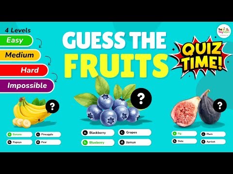 Guess the Fruit Name 🍎🍌 | Easy to Impossible Fruit Quiz for Kids