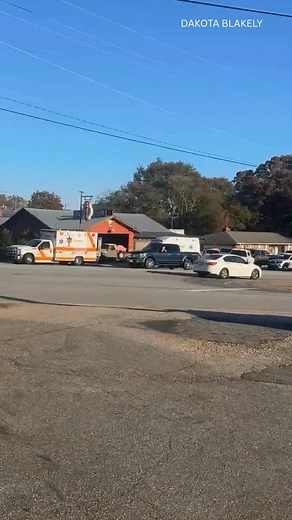 Dakota Blakely shared this video with us of the medical helicopter landing at Smokin Pig after two people suffered serious burns in an incident at the restaurant. We're LIVE on scene: https://www.foxcarolina.com/2025/11/14/fire-reported-popular-upstate-barbecue-restaurant/ | Fox Carolina News