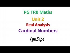 Cardinal Number | TRB Maths | Real Analysis
