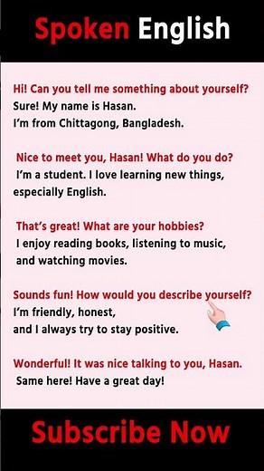 Myself Conversation in English | Learn How to Introduce Yourself Naturally | Spoken English Practice