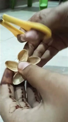 easy to make flowers from pista shell by Kanan creates