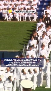 Watch live video of the United States Naval Academy Graduation and Commissioning Ceremony in the WBAL-TV app and as a subscriber to WBAL-TV's YouTube Channel. https://www.wbaltv.com/article/us-naval-academy-graduation-2025/64856312 | WBAL-TV 11 Baltimore